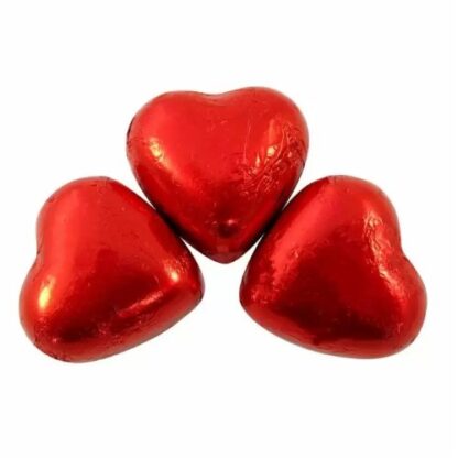 Red Foiled Milk Chocolate Hearts