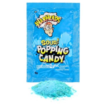 Warheads Sour Popping Candy Blue Raspberry Pouch 9g